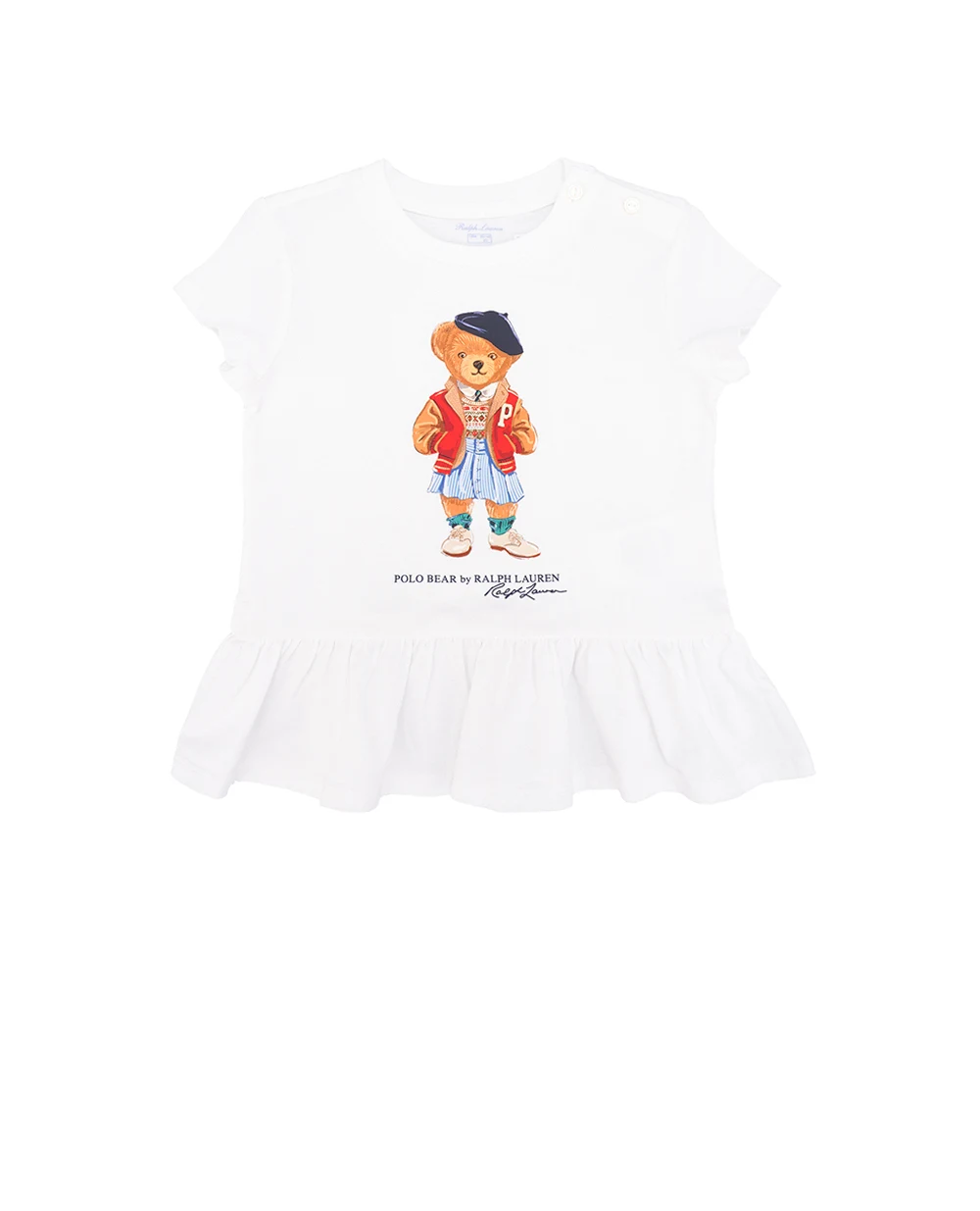 Детская футболка Polo Bear Polo Ralph Lauren Kids 310936235001, белый цвет • Купить в интернет-магазине Kameron