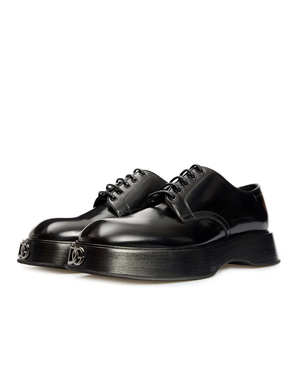 Кожаные дерби Dolce&Gabbana A10711-A1203, черный цвет • Купить в интернет-магазине Kameron