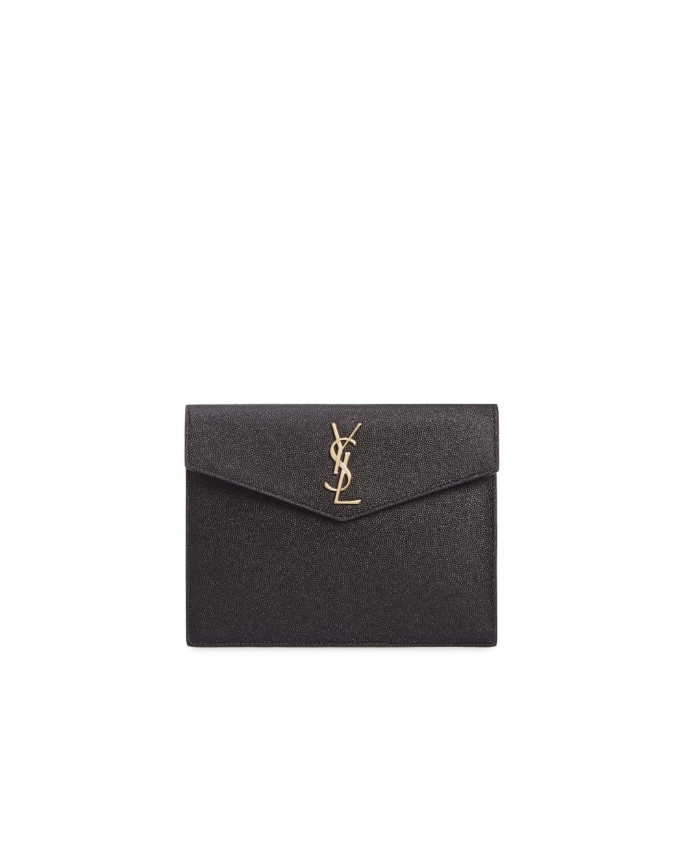 Кожаный клатч Monogram Saint Laurent 565733-1GF0J, черный цвет • Купить в интернет-магазине Kameron