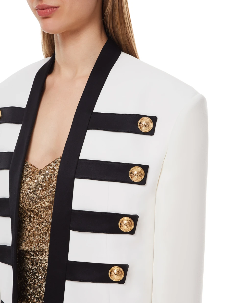 Жакет Balmain VF17575V089, белый цвет • Купить в интернет-магазине Kameron
