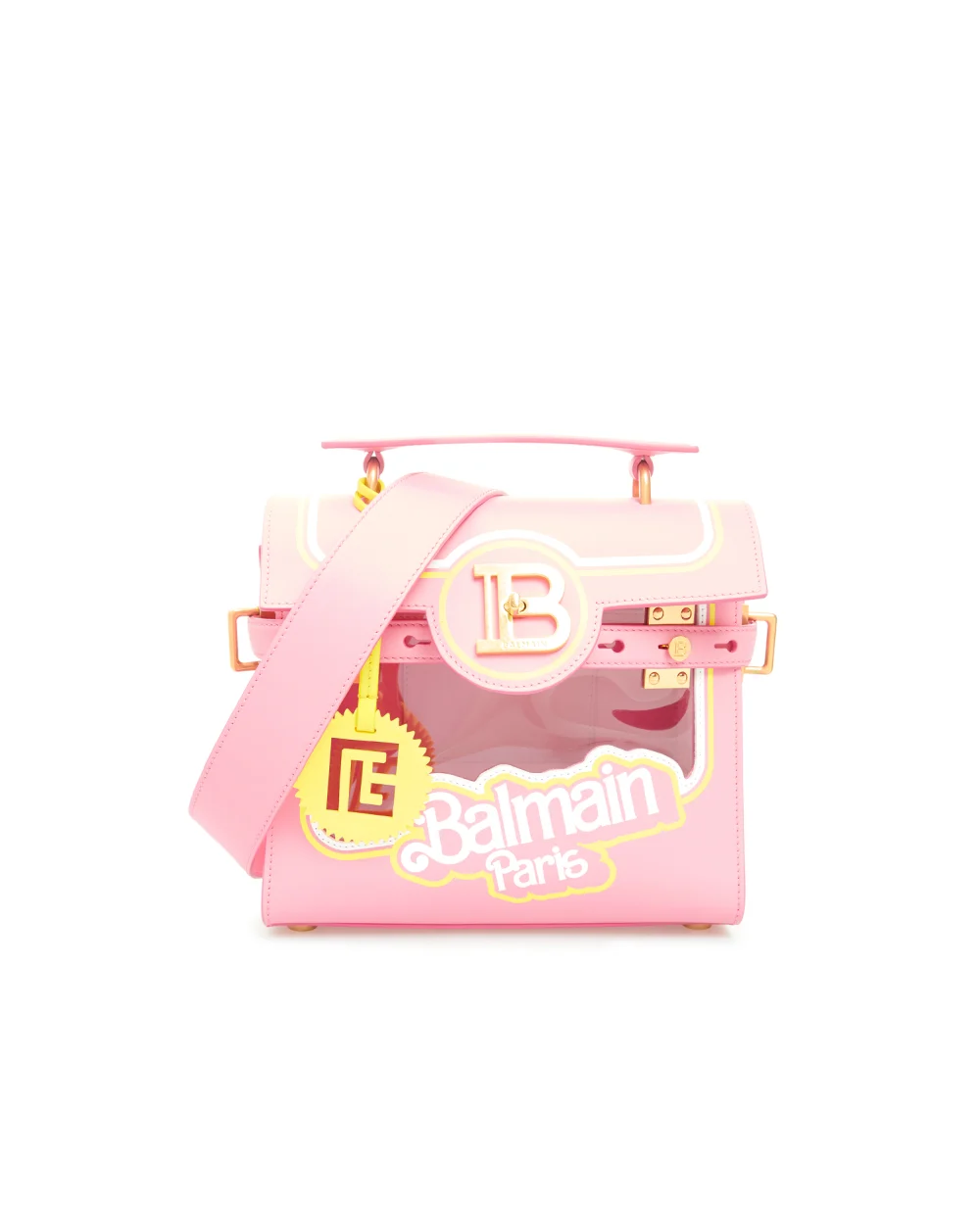 Кожаная сумка B-Buzz 23 х Barbie Balmain XN4DB732KPTB, розовый цвет • Купить в интернет-магазине Kameron