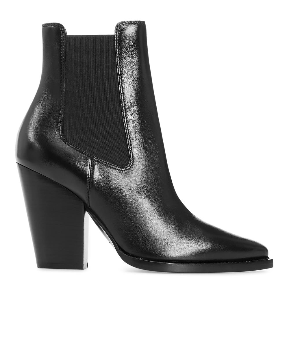 Кожаные ботильоны Saint Laurent 636146-0RT00-, черный цвет • Купить в интернет-магазине Kameron