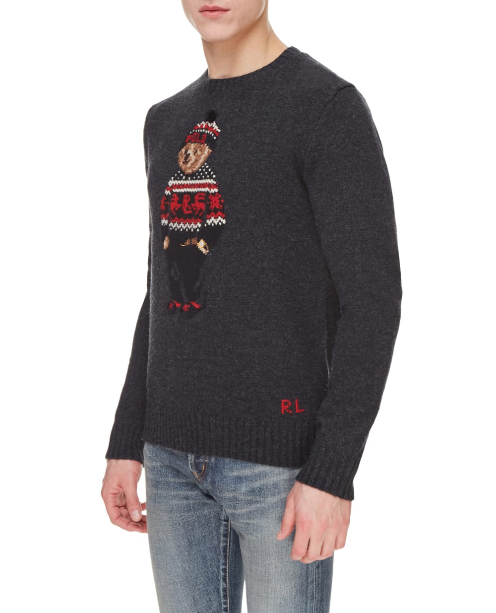 Шерстяной свитер Polo Ralph Lauren 710822540001, серый цвет • Купить в интернет-магазине Kameron