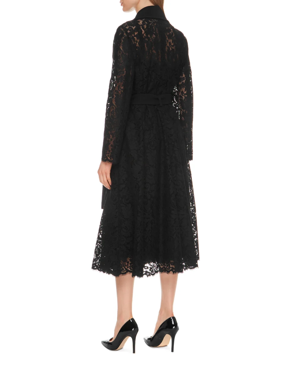 Кружевное пальто Dolce&Gabbana F0AD2T-HLMTB, черный цвет • Купить в интернет-магазине Kameron