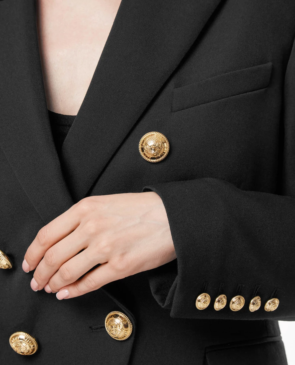 Вовняний жакет Balmain WF1SG000167L, чорний колір • Купити в інтернет-магазині Kameron