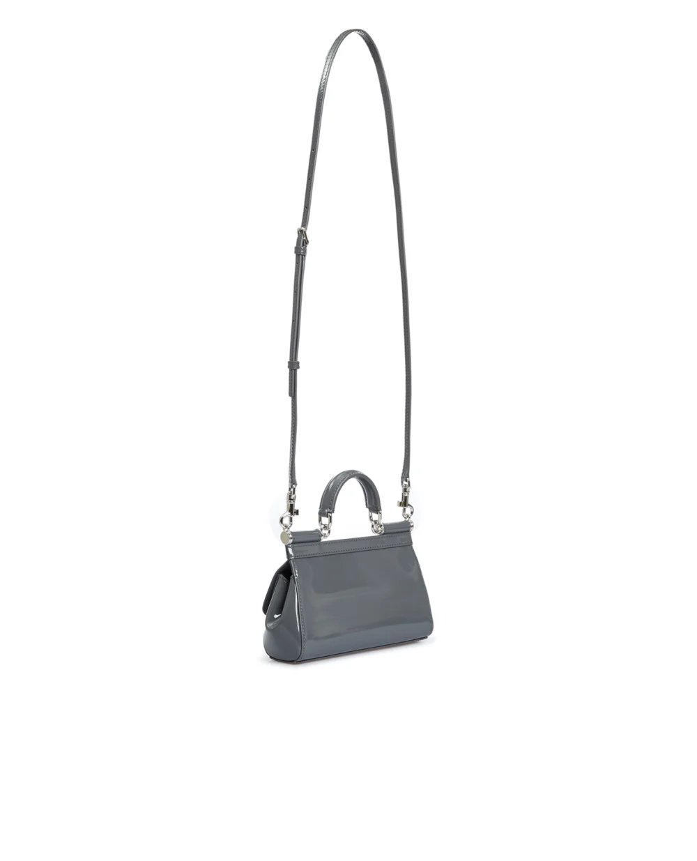 Кожаная сумка Sicily Small Dolce&Gabbana BB7116-AI413, серый цвет • Купить в интернет-магазине Kameron