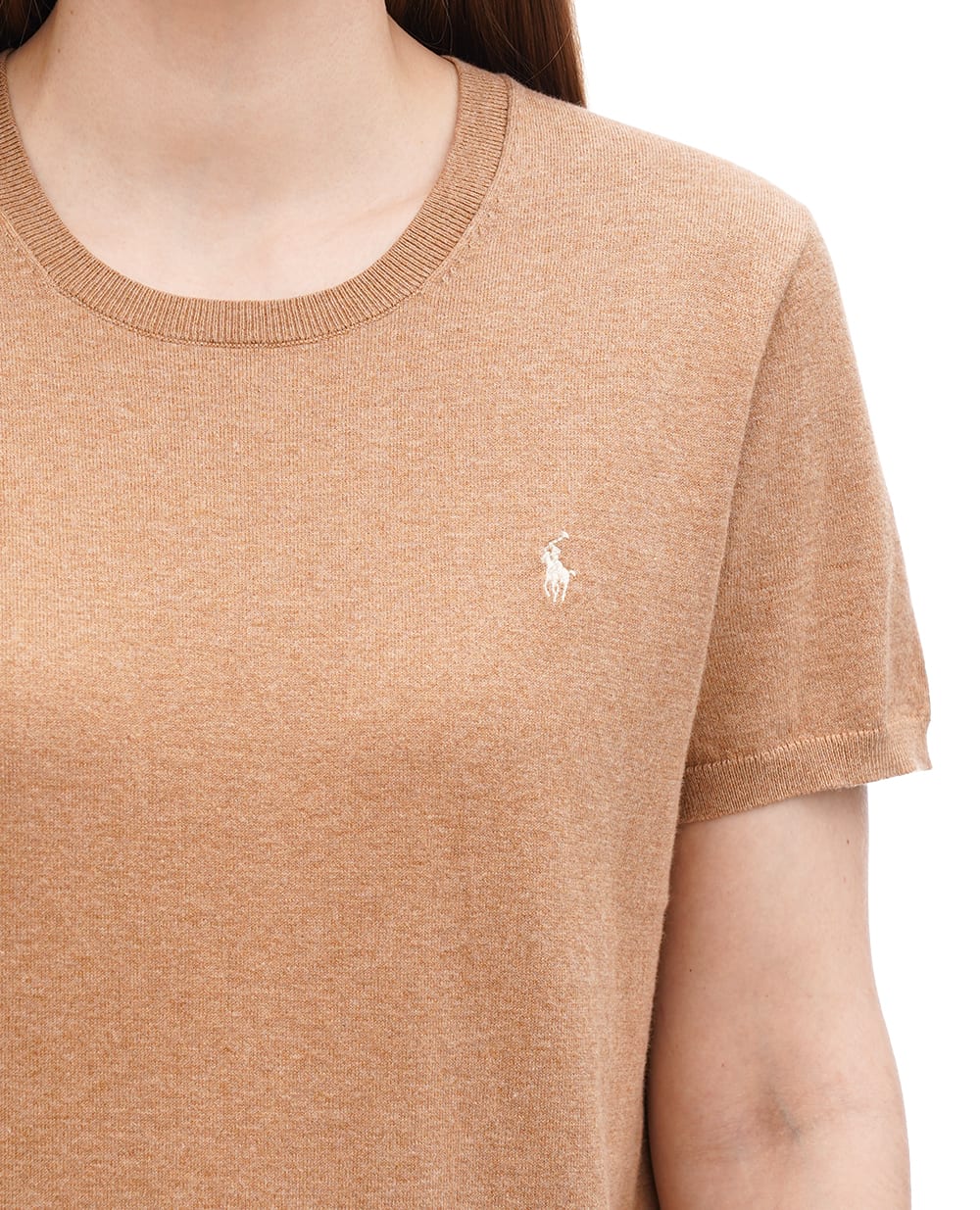 Джемпер с короткими рукавами Polo Ralph Lauren 211891673008, бежевый цвет • Купить в интернет-магазине Kameron