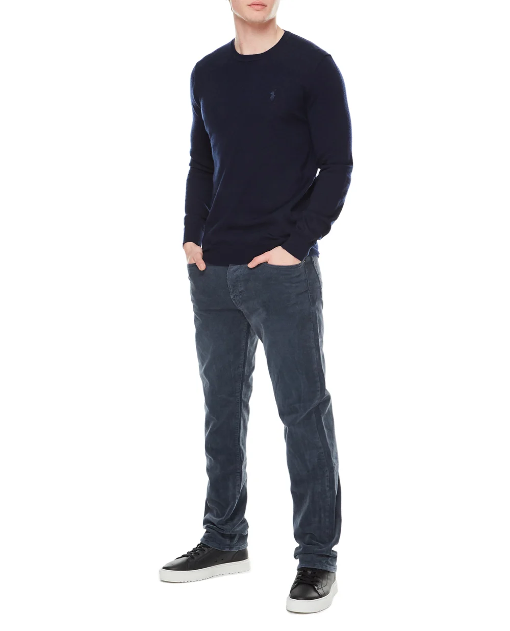 Шерстяной джемпер Polo Ralph Lauren 710876846003, синий цвет • Купить в интернет-магазине Kameron