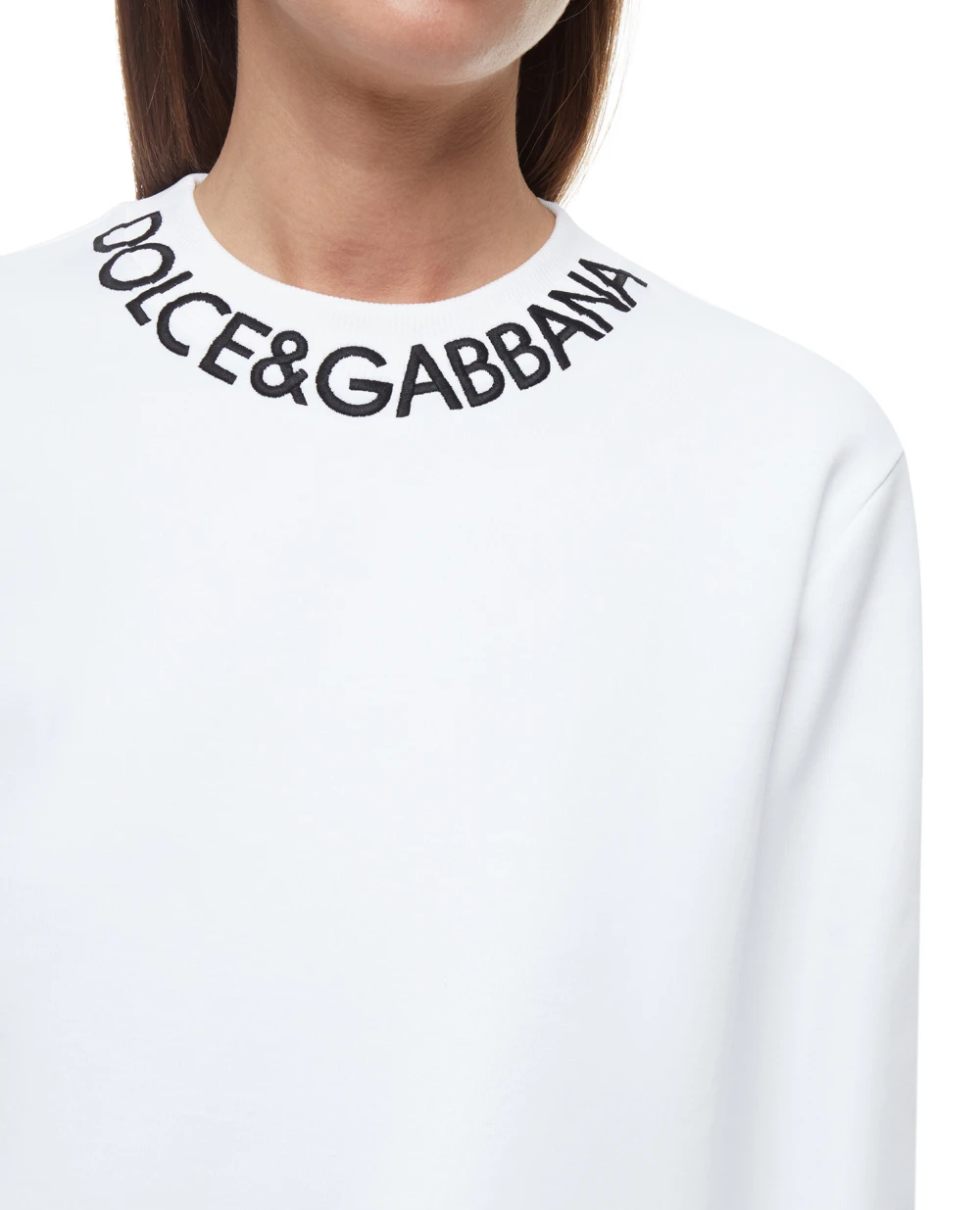 Свитшот Dolce&Gabbana F9P35Z-HU7H9, белый цвет • Купить в интернет-магазине Kameron