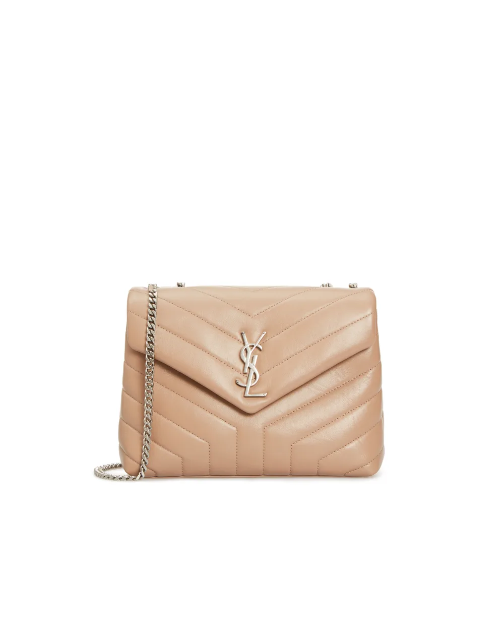 Кожаная сумка Loulou Small Saint Laurent 494699-DV726-, бежевый цвет • Купить в интернет-магазине Kameron