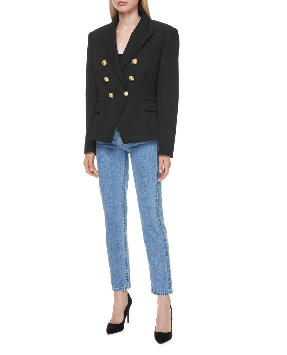 Вовняний жакет Balmain WF1SG000167L, чорний колір • Купити в інтернет-магазині Kameron