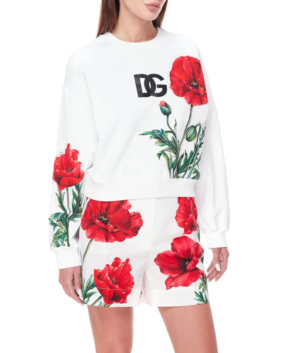 Свитшот Dolce&Gabbana F9L05Z-G7G8R, белый цвет • Купить в интернет-магазине Kameron