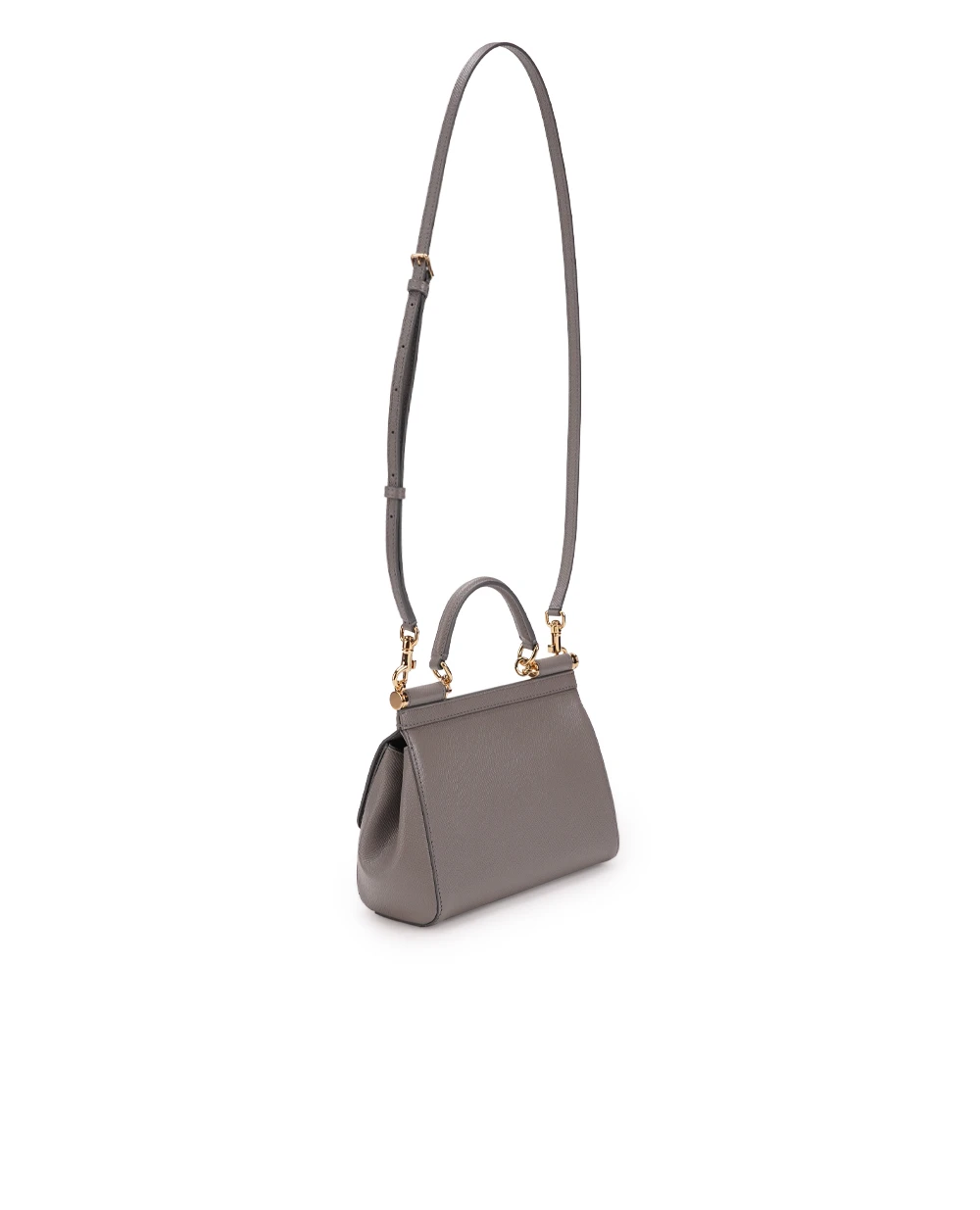 Кожаная сумка Sicily Medium Dolce&Gabbana BB6003-A1001, серый цвет • Купить в интернет-магазине Kameron