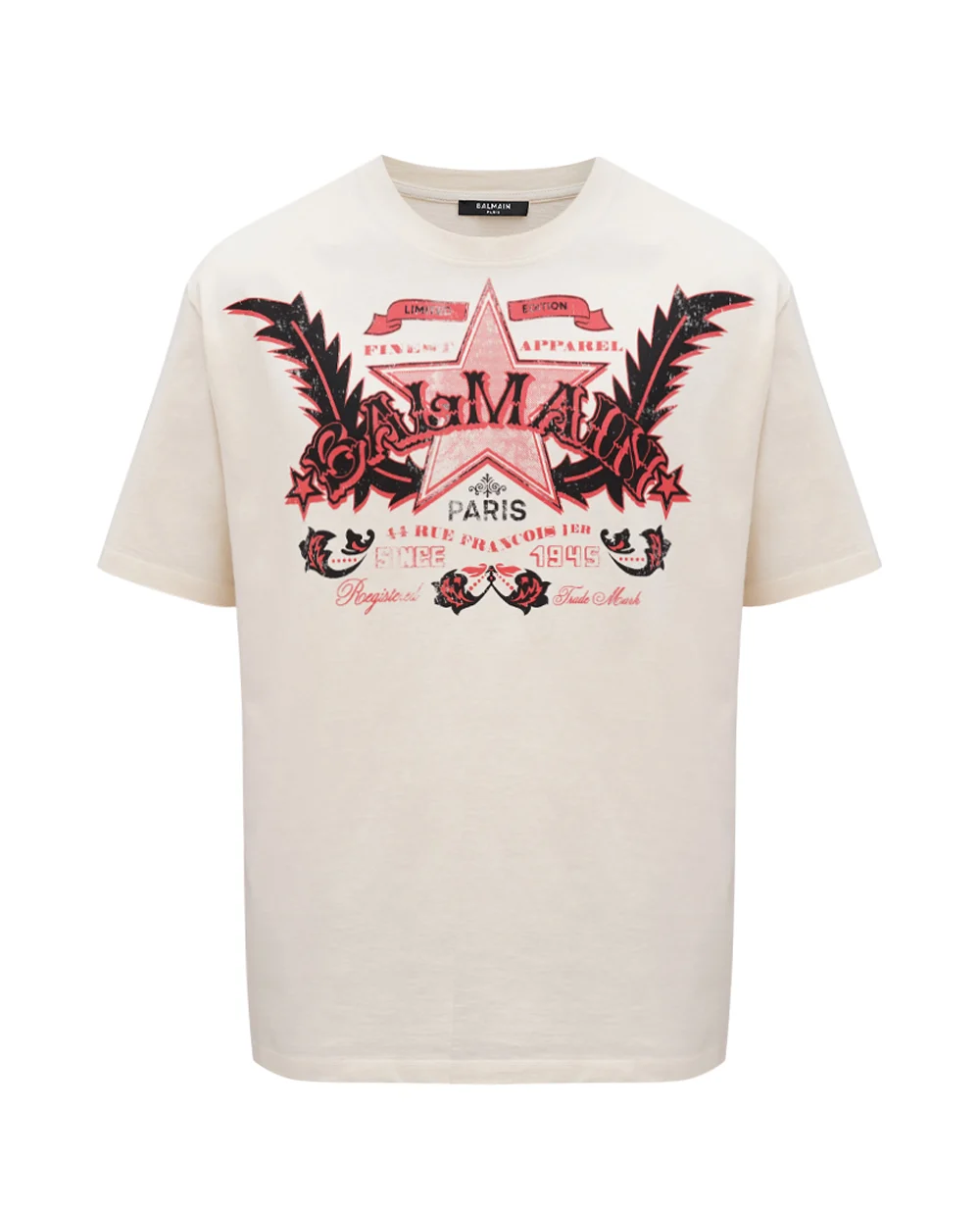 Футболка Balmain CH1EG000GD28, бежевый цвет • Купить в интернет-магазине Kameron