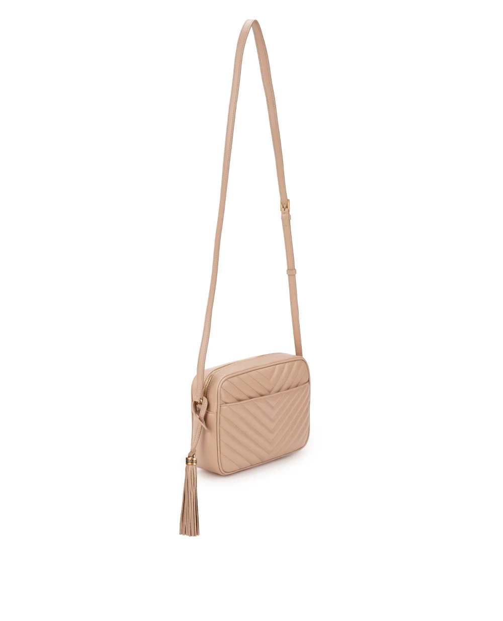 Кожаная сумка Lou Camera Bag Saint Laurent 715232-DV707, бежевый цвет • Купить в интернет-магазине Kameron