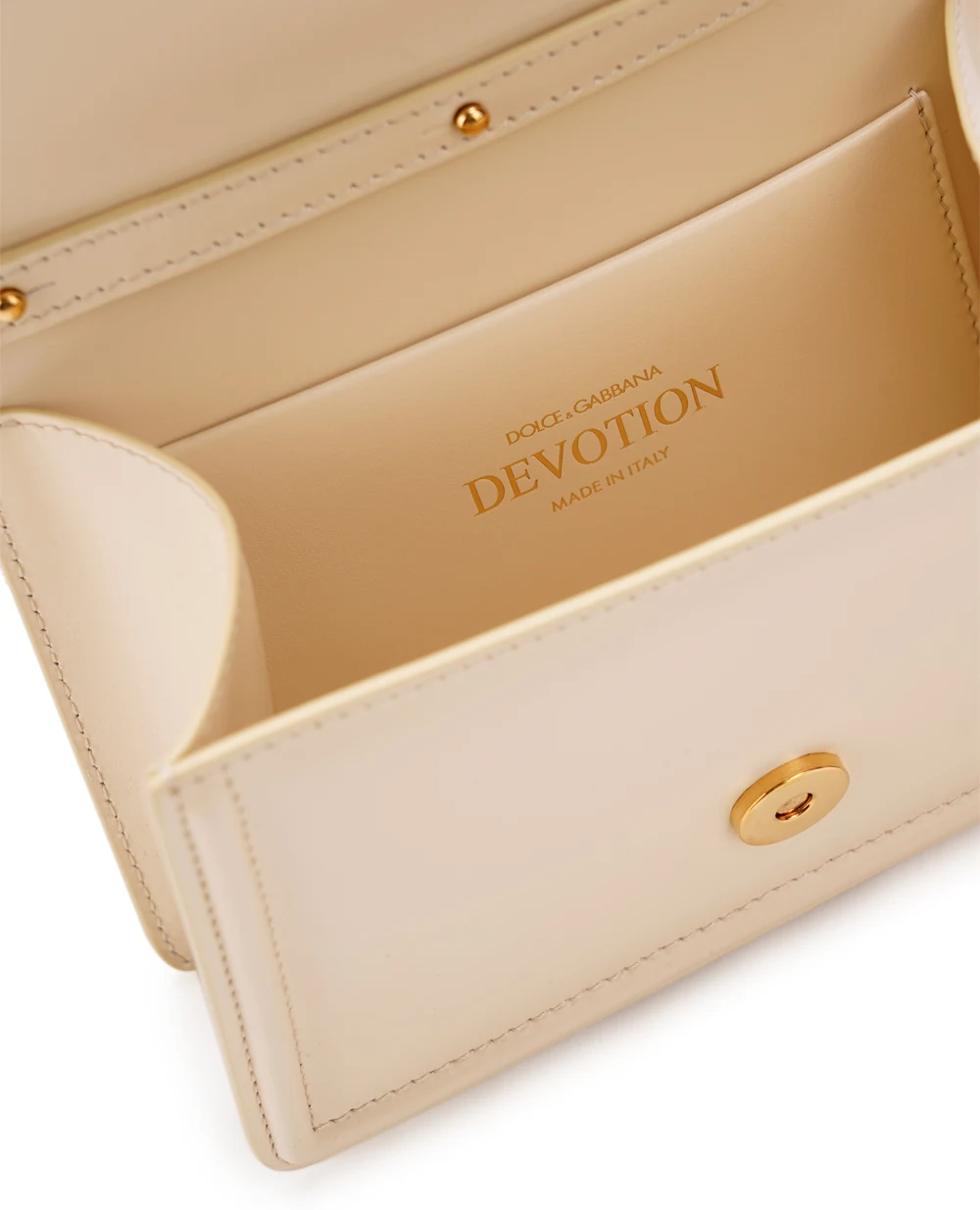 Кожаная сумка Devotion Small Dolce&Gabbana BB6711-AV893, айвори цвет • Купить в интернет-магазине Kameron