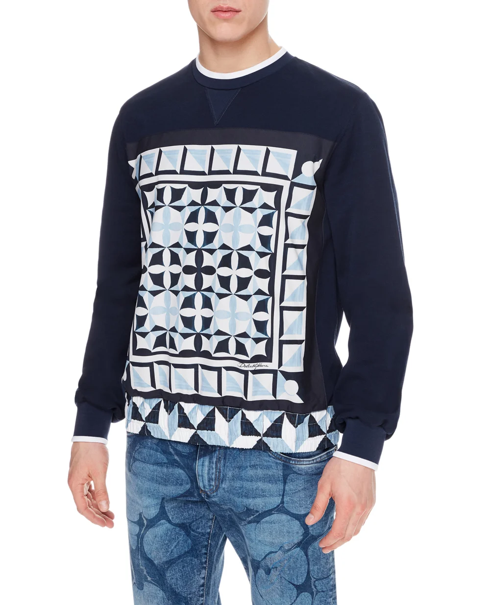 Свитшот Dolce&Gabbana G9SJ9T-G7WPX, синий цвет • Купить в интернет-магазине Kameron