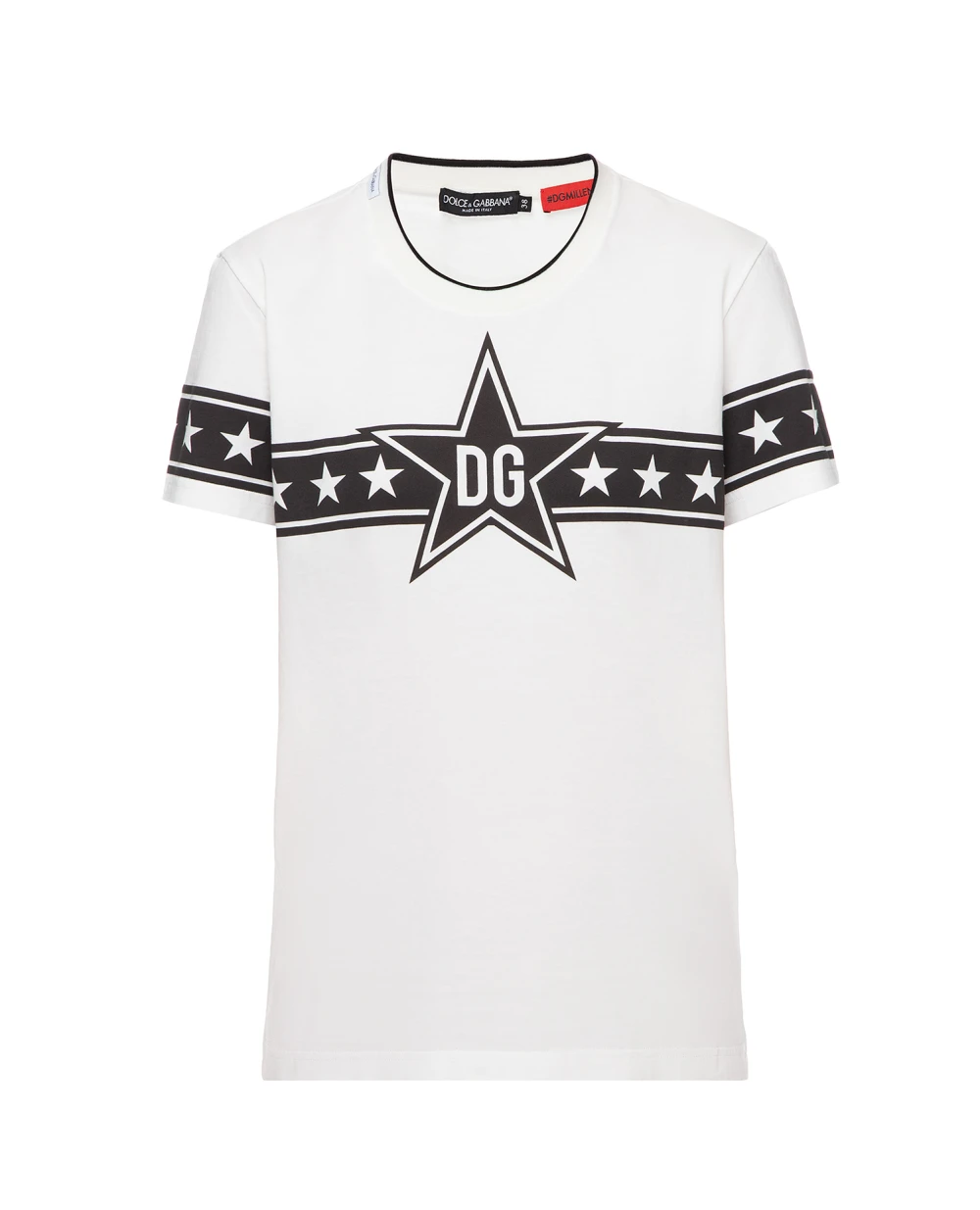 Футболка Millennials Star Dolce&Gabbana F8L91T-FI7K9, белый цвет • Купить в интернет-магазине Kameron