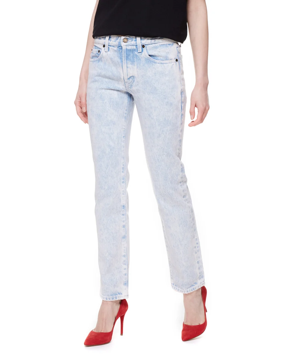 Джинсы Saint Laurent 669234-Y870P, голубой цвет • Купить в интернет-магазине Kameron
