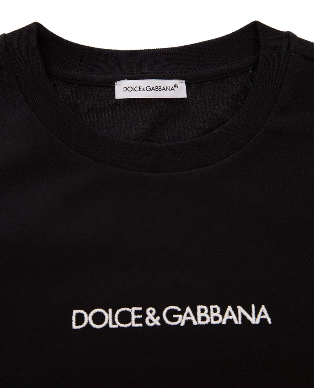 Детская футболка Dolce&Gabbana Kids L4JT7N-G7STN-B, черный цвет • Купить в интернет-магазине Kameron