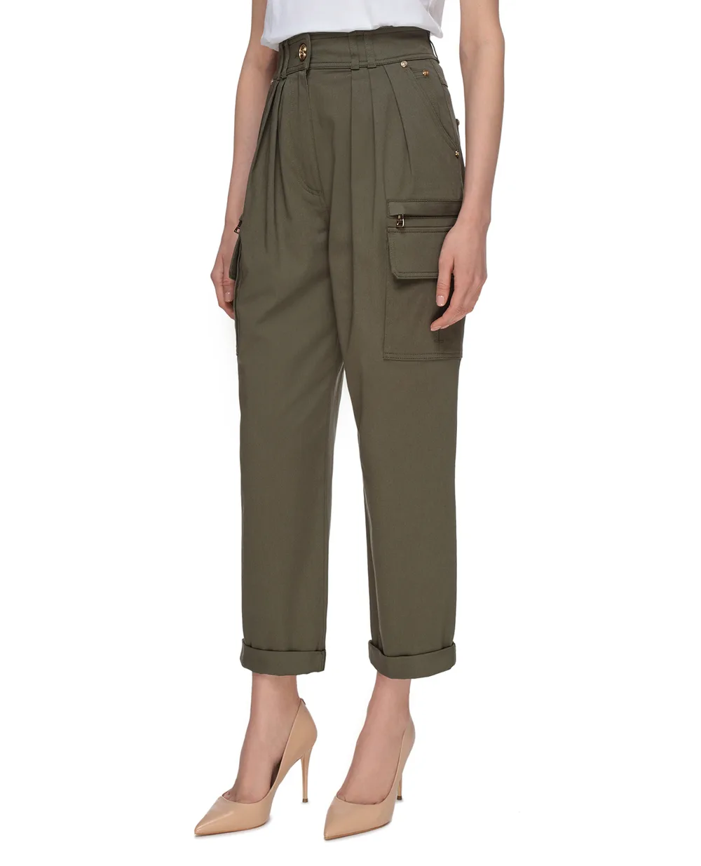 Брюки Balmain VF15743D086, зеленый цвет • Купить в интернет-магазине Kameron