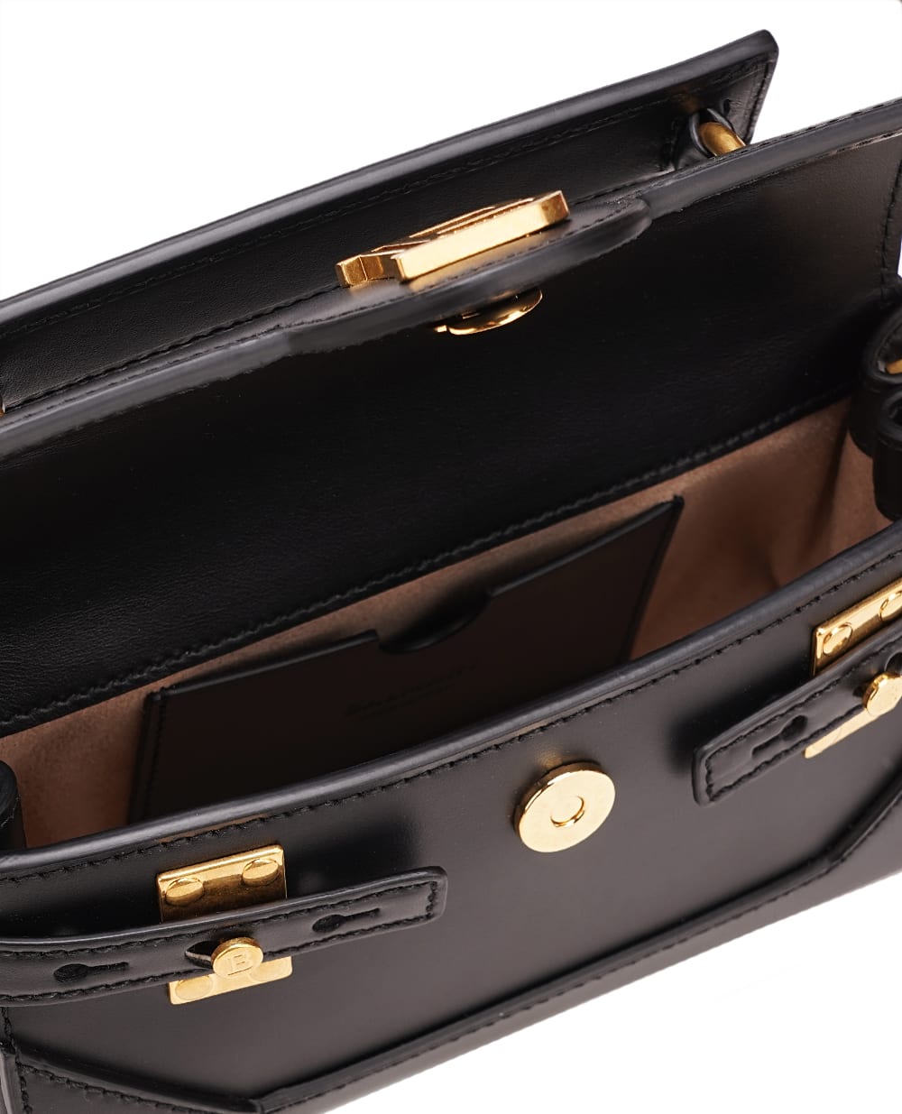 Кожаная сумка B-Buzz 19 Balmain BN1AE742LAVE, черный цвет • Купить в интернет-магазине Kameron