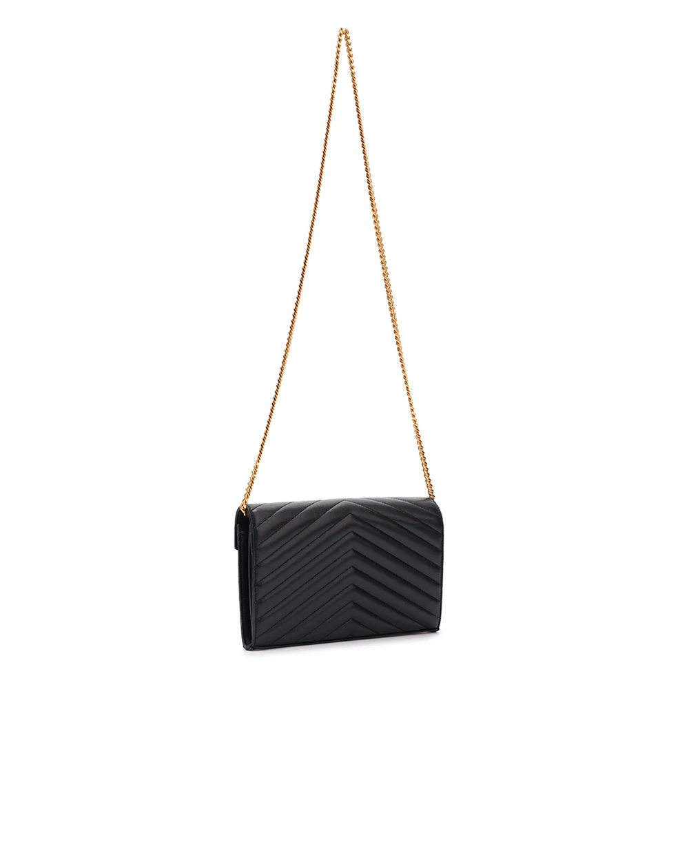Кожанная сумка Cassandre Chain Wallet Saint Laurent 377828-AAA44, черный цвет • Купить в интернет-магазине Kameron