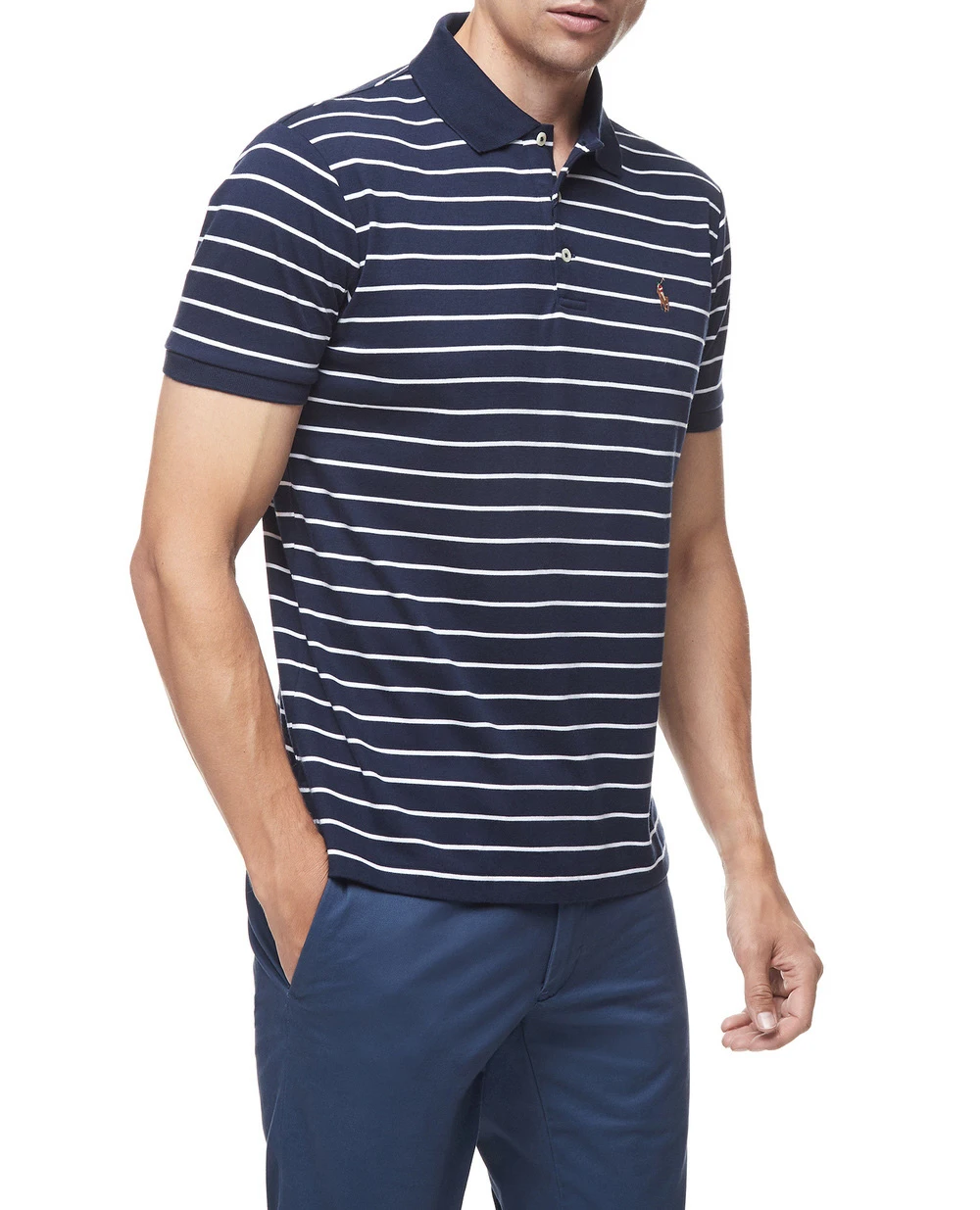 Поло Polo Ralph Lauren 710729647007, синий цвет • Купить в интернет-магазине Kameron