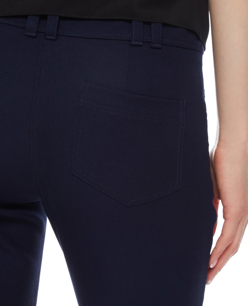 Вовняні штани Balmain VF0PP015W105, темно-синій колір • Купити в інтернет-магазині Kameron
