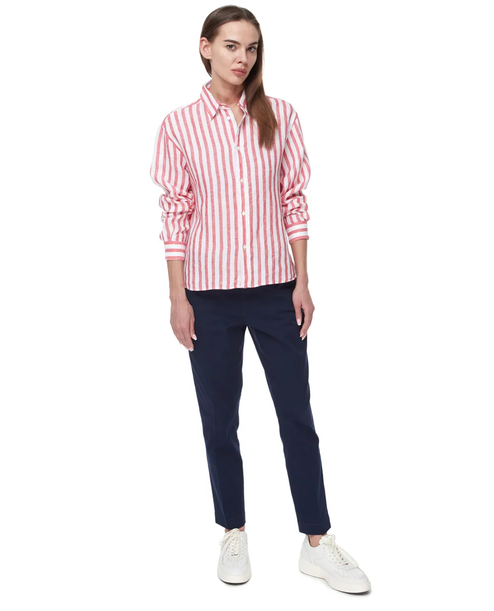 Льняная рубашка Polo Ralph Lauren 211838922006, красный цвет • Купить в интернет-магазине Kameron