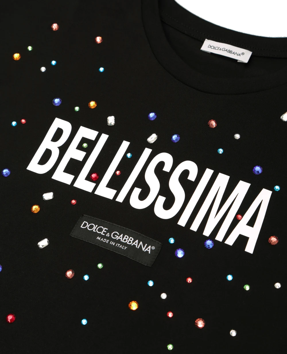Детская футболка Dolce&Gabbana Kids L5JTIE-G7B4M-S, черный цвет • Купить в интернет-магазине Kameron
