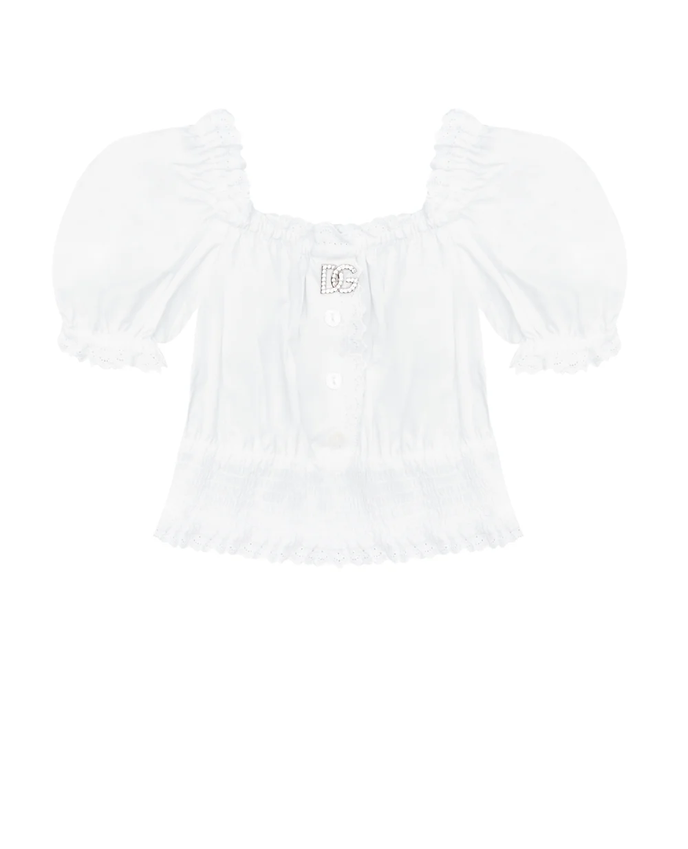 Топ Dolce&Gabbana Kids L55S53-FU5UB-S, белый цвет • Купить в интернет-магазине Kameron