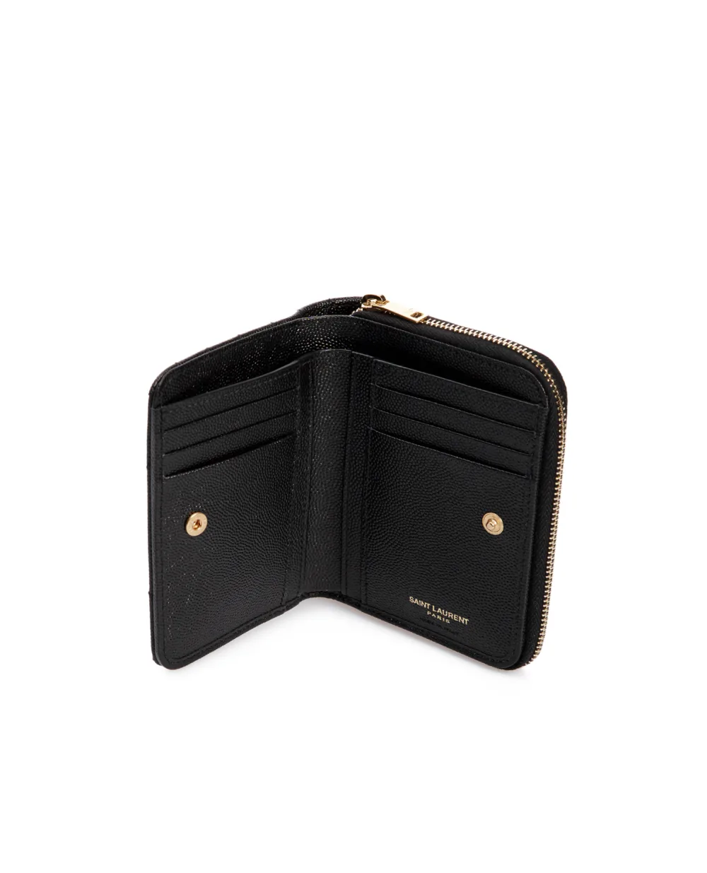 Кожаный кошелек Saint Laurent 403723-BOW01-, черный цвет • Купить в интернет-магазине Kameron