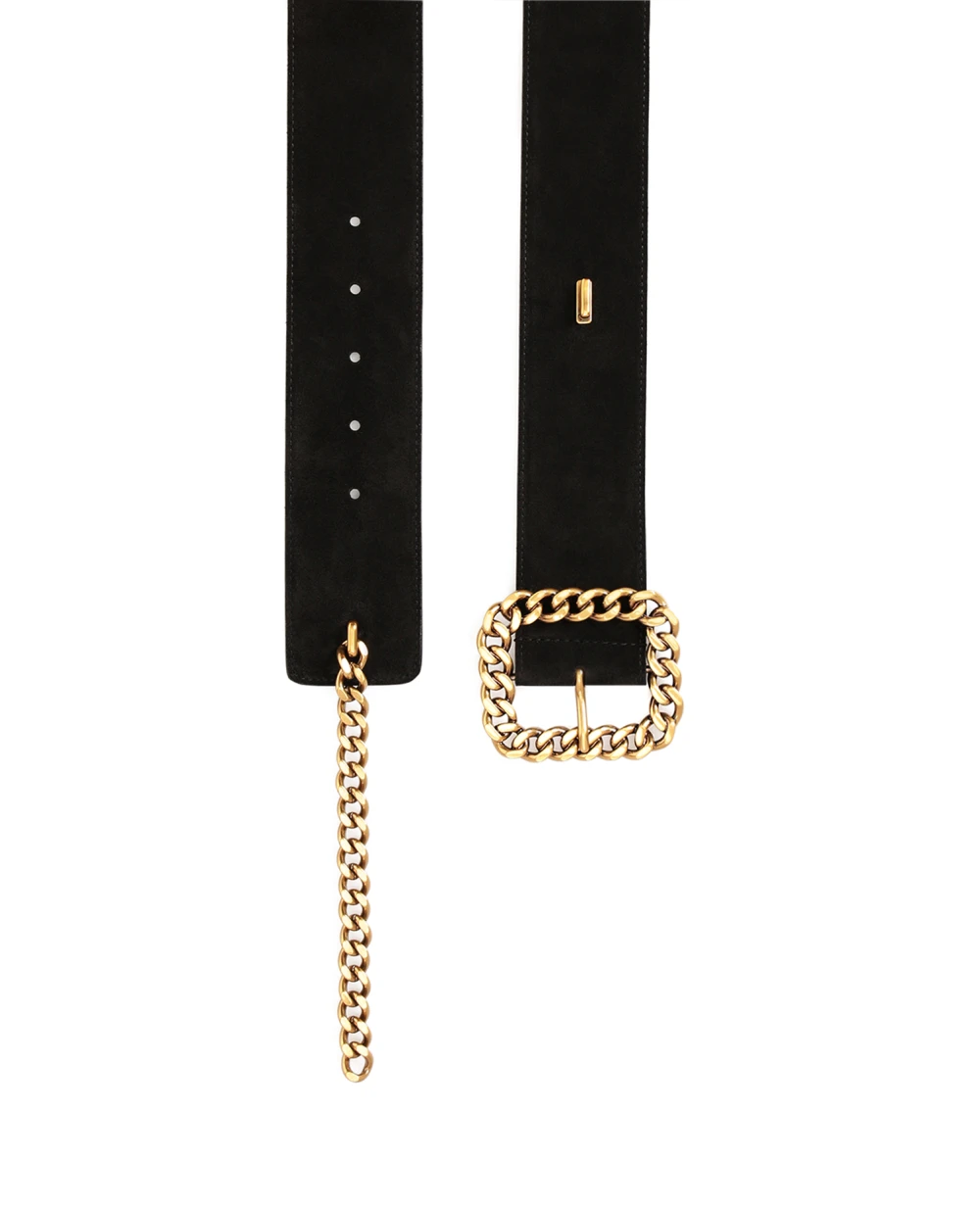 Кожаный ремень Saint Laurent 640570-0DJVW-, черный цвет • Купить в интернет-магазине Kameron
