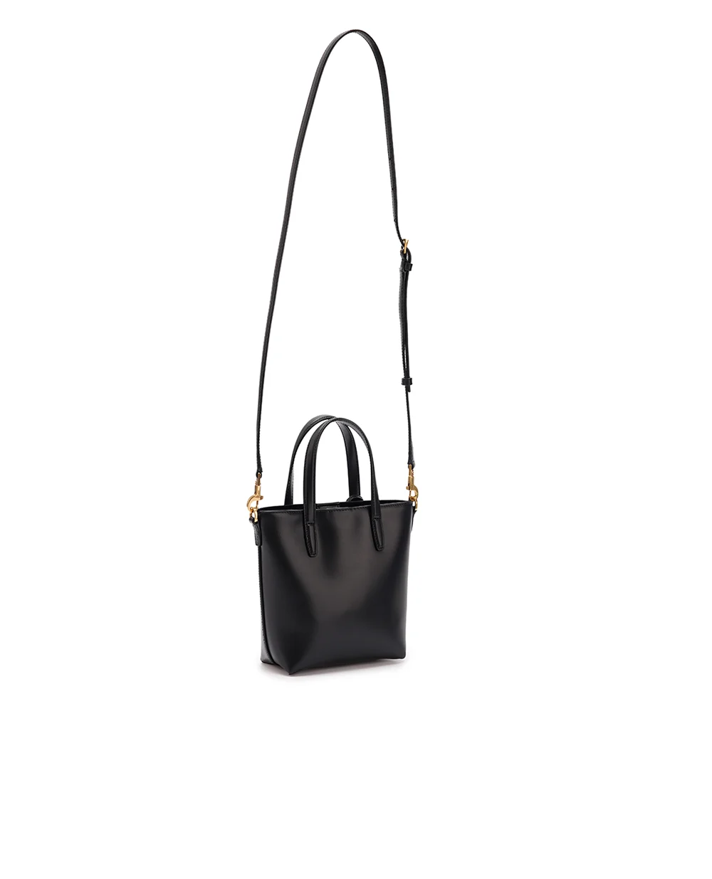 Кожаная сумка Toy Shopping Mini Saint Laurent 773995-AADDI, черный цвет • Купить в интернет-магазине Kameron