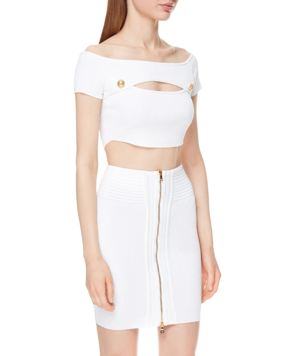 Топ Balmain VF0AJ000K211, белый цвет • Купить в интернет-магазине Kameron
