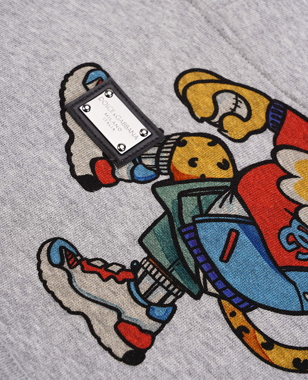 Детское худи Dolce&Gabbana Kids L4JWHQ-G7JT1-S, серый цвет • Купить в интернет-магазине Kameron