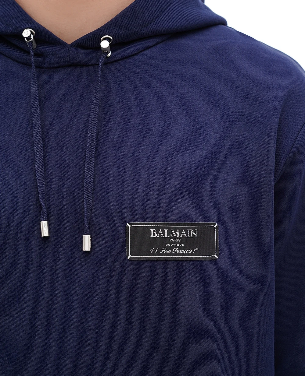 Худи Balmain DH1JT047JB53, темно-синий цвет • Купить в интернет-магазине Kameron
