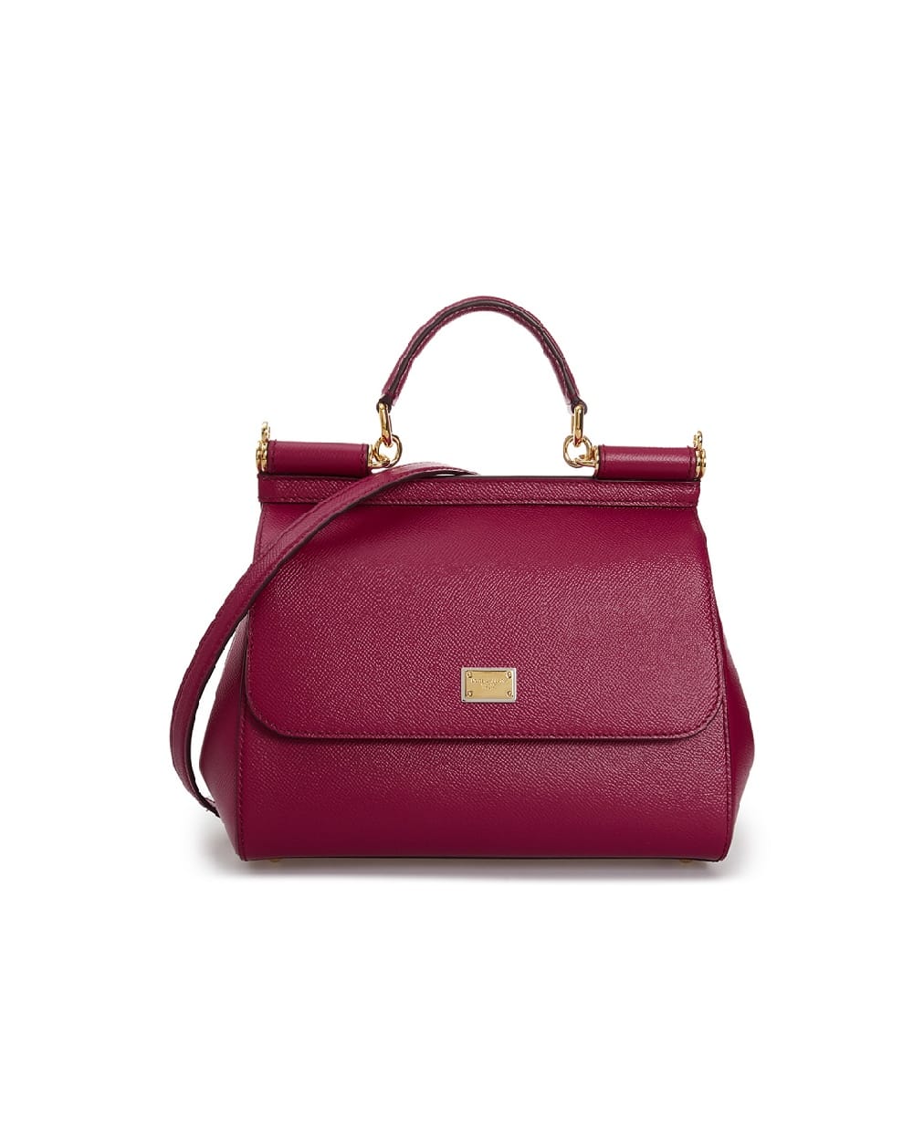 Кожаная сумка Sicily Large Dolce&Gabbana BB6002-A1001, фуксия цвет • Купить в интернет-магазине Kameron