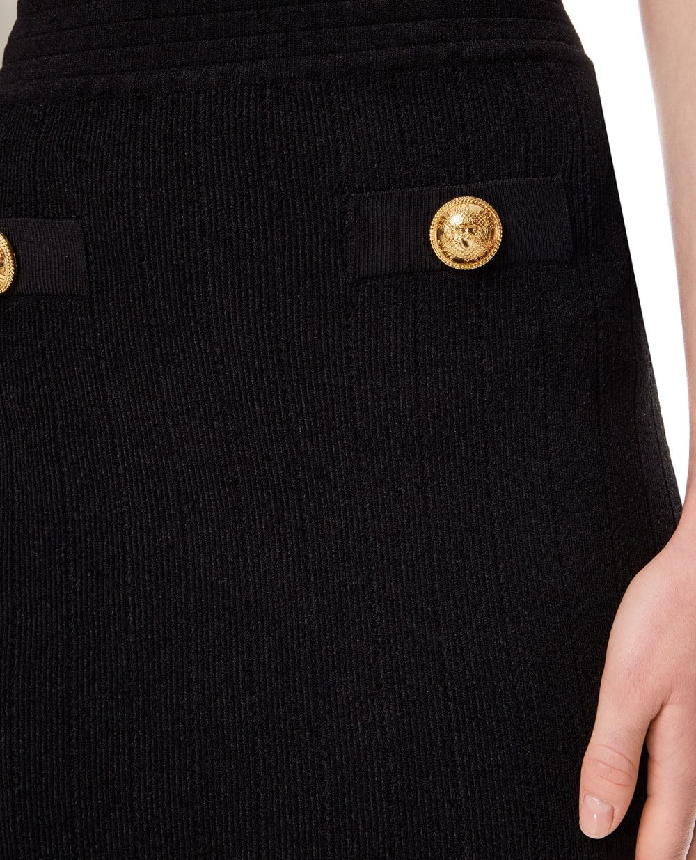 Юбка Balmain YF1LB015KB07, черный цвет • Купить в интернет-магазине Kameron