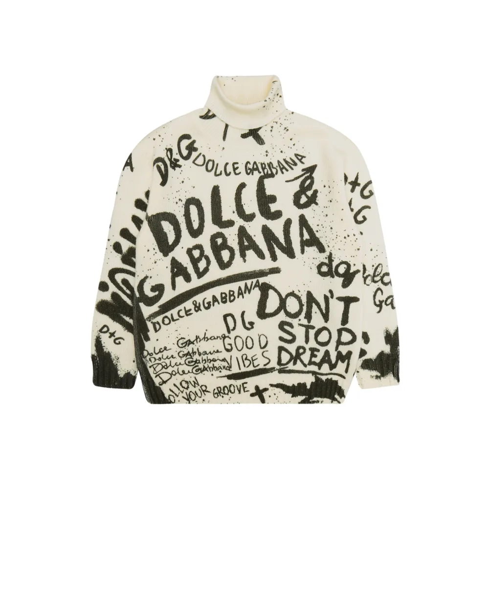 Шерстяной свитер Dolce&Gabbana Kids L4KWA7-JAHIW-S, белый цвет • Купить в интернет-магазине Kameron
