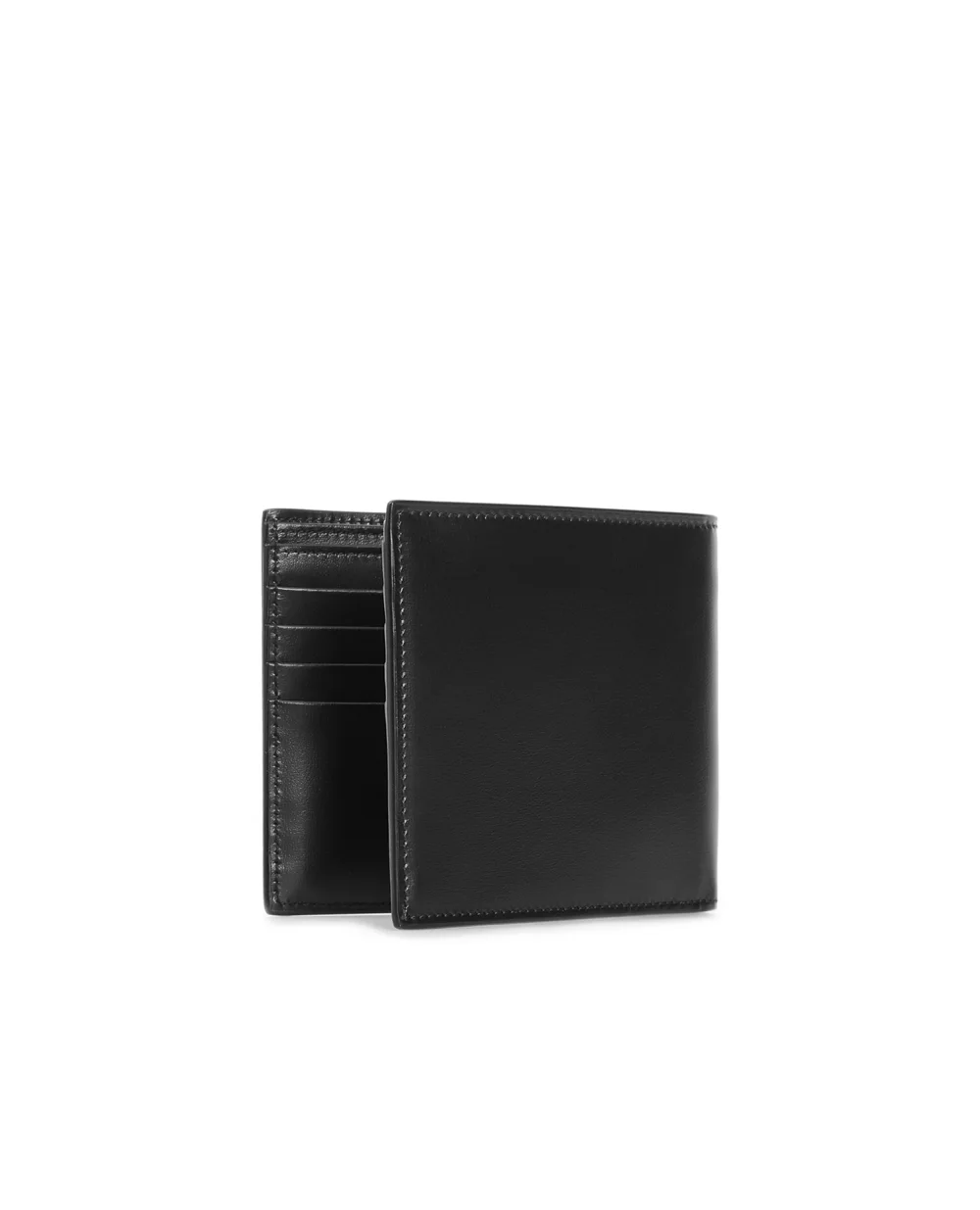Кожаный кошелек Saint Laurent 607727-1JB0E, черный цвет • Купить в интернет-магазине Kameron