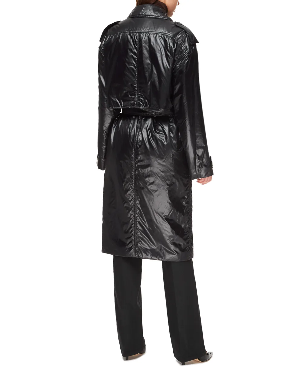 Тренч Saint Laurent 711494-Y5F65, черный цвет • Купить в интернет-магазине Kameron