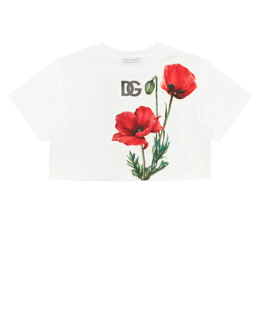 Детская футболка Dolce&Gabbana Kids L5JTHY-G7G9M-S, белый цвет • Купить в интернет-магазине Kameron