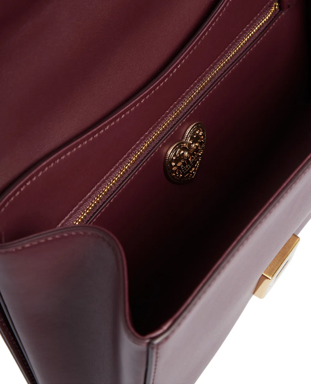 Кожаная сумка Devotion Large Dolce&Gabbana BB6651-AV967, бордовый цвет • Купить в интернет-магазине Kameron