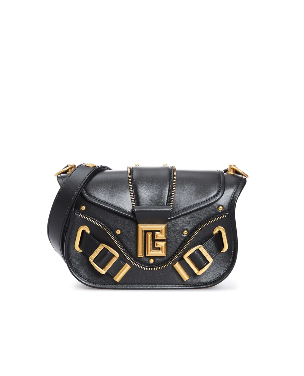 Кожаная сумка Blaze Shoulder Balmain BN1BJ834LSLX, черный цвет • Купить в интернет-магазине Kameron