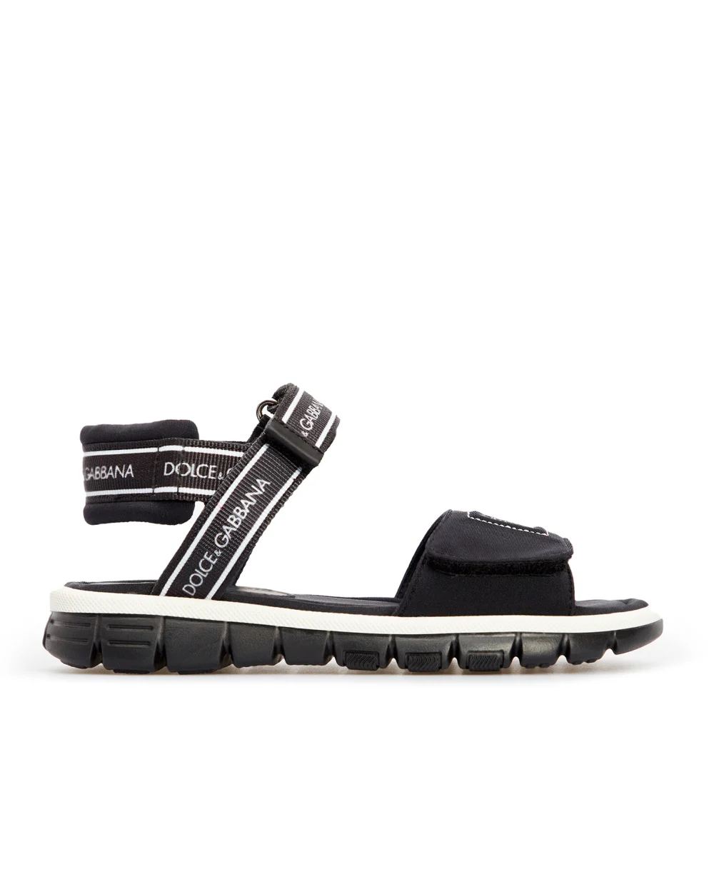 Детские сандалии Dolce&Gabbana Kids DA5061-AY233-M, черный цвет • Купить в интернет-магазине Kameron