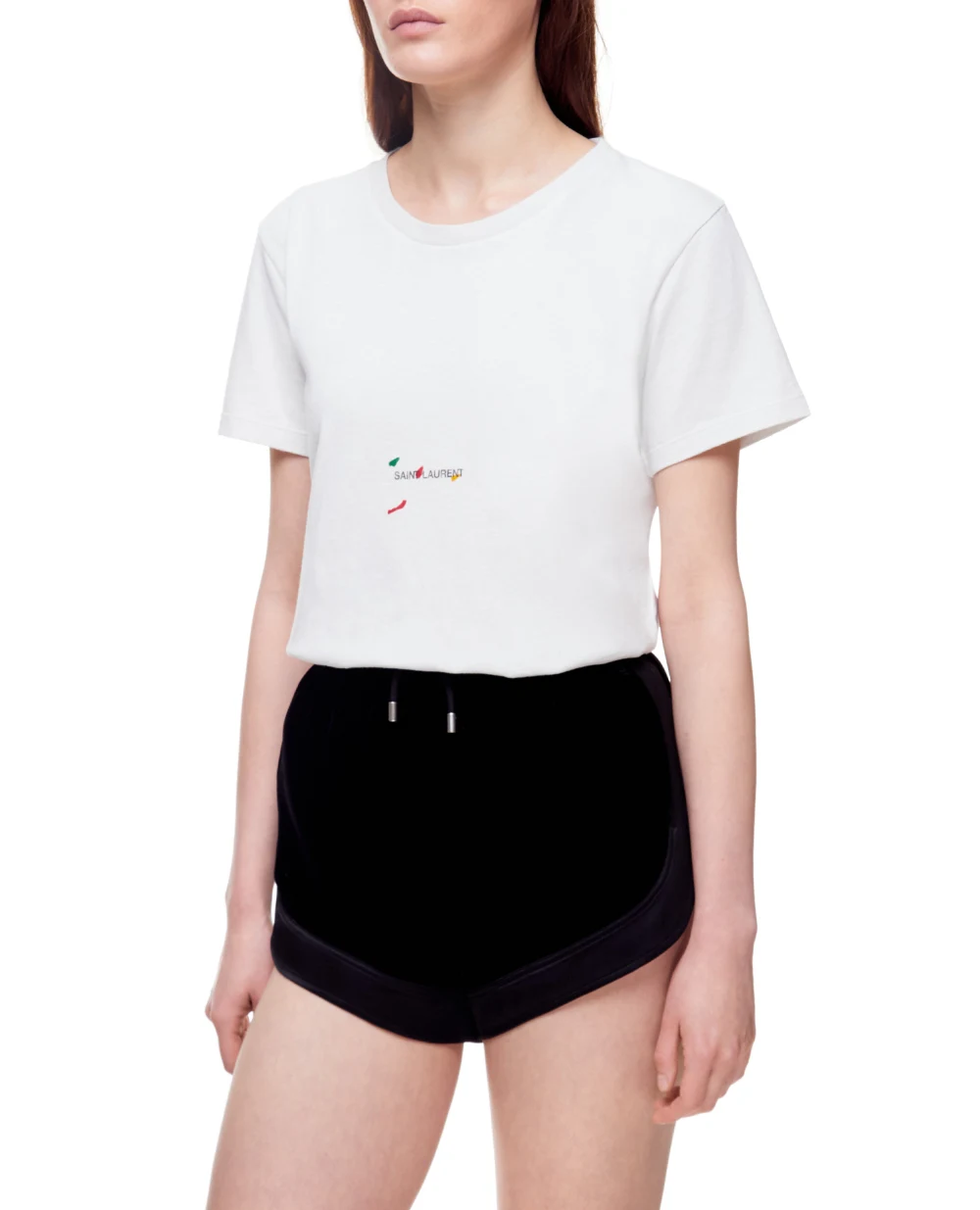 Футболка Saint Laurent 686229-Y36QP, белый цвет • Купить в интернет-магазине Kameron