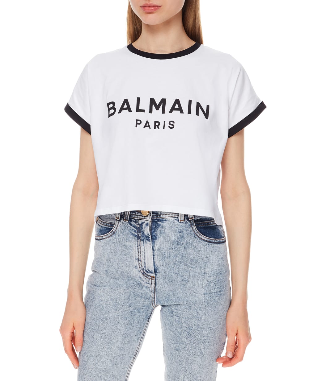 Футболка Balmain VF11357B001, белый цвет • Купить в интернет-магазине Kameron