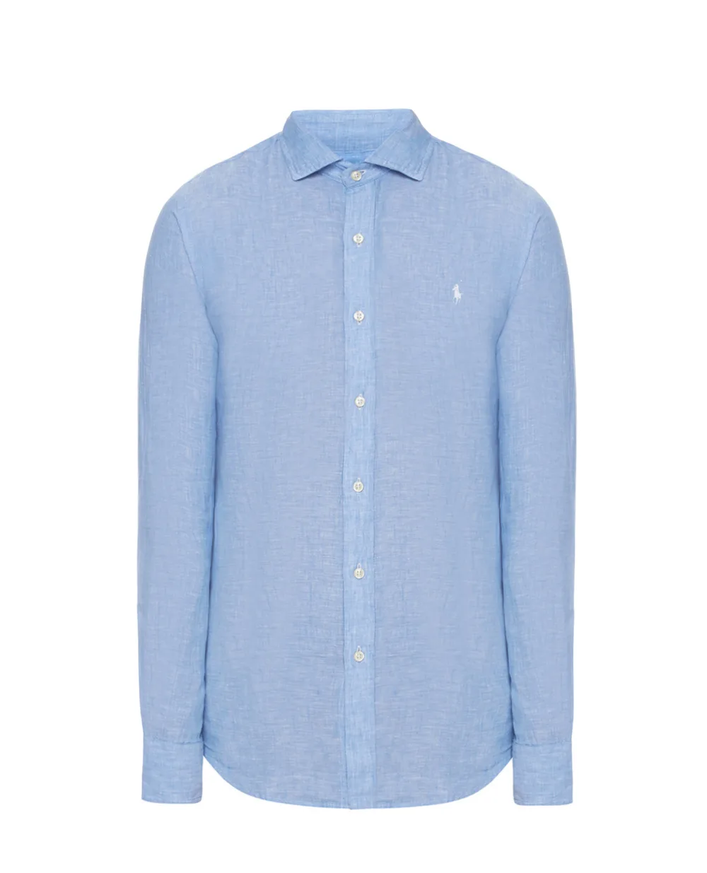 Льняная рубашка Polo Ralph Lauren 710835509001, голубой цвет • Купить в интернет-магазине Kameron